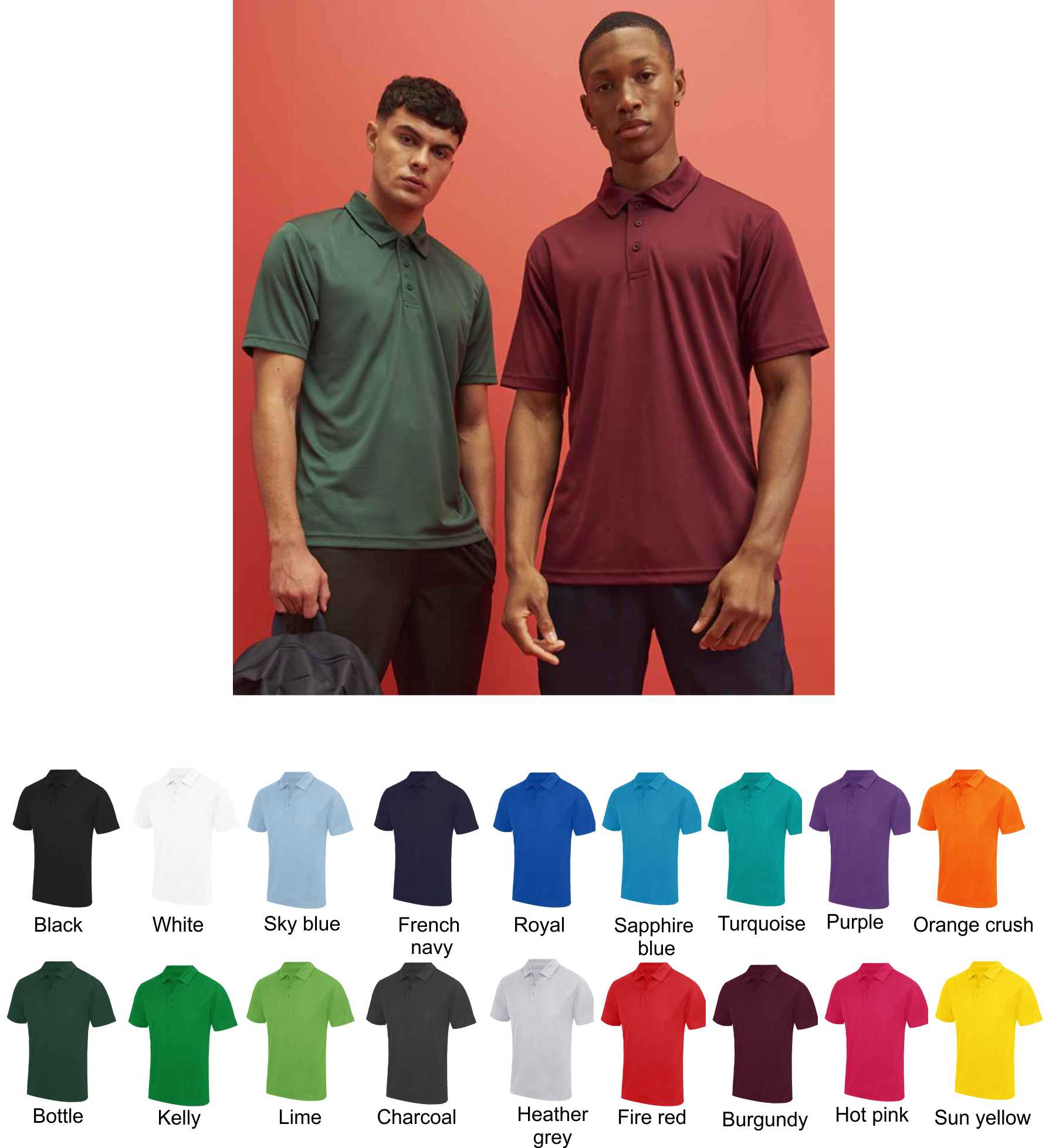 AWD JC040 Cool Polo Shirt  AWD JC040 Cool Polo Shirt